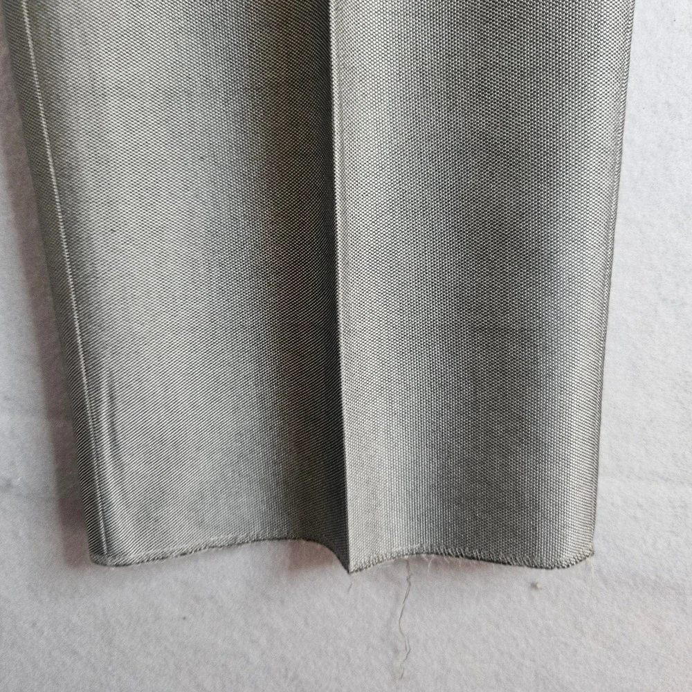 Eleganza Giorgio Sanetti Mens Suit Set Silver Grey Black Trim 38S 32x35 Pant